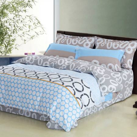 金露家紡全棉四件套8090蘭J001 舒適睡眠的藝術品